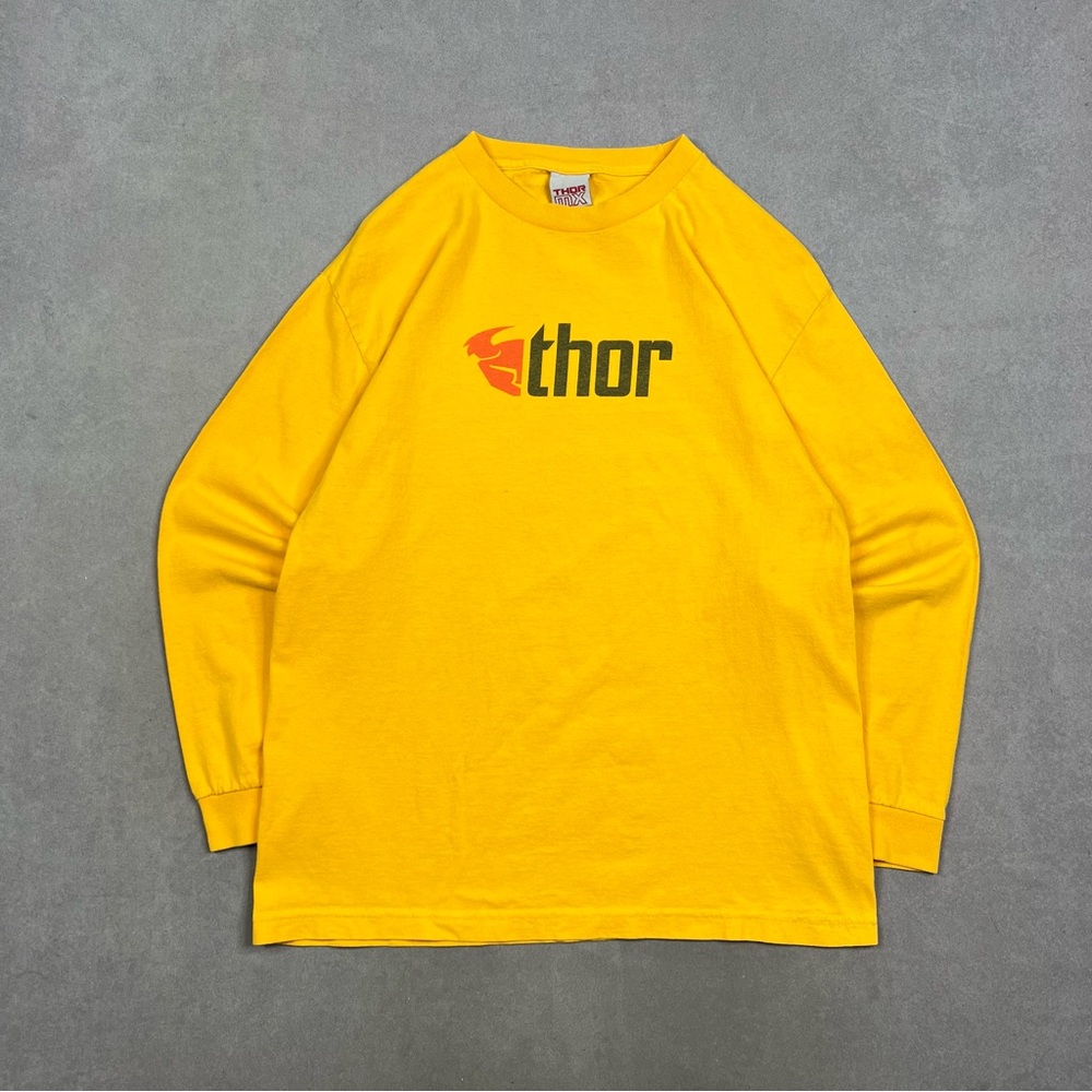 Thor Motorcross Racing Yellow Long Sleeve Tee